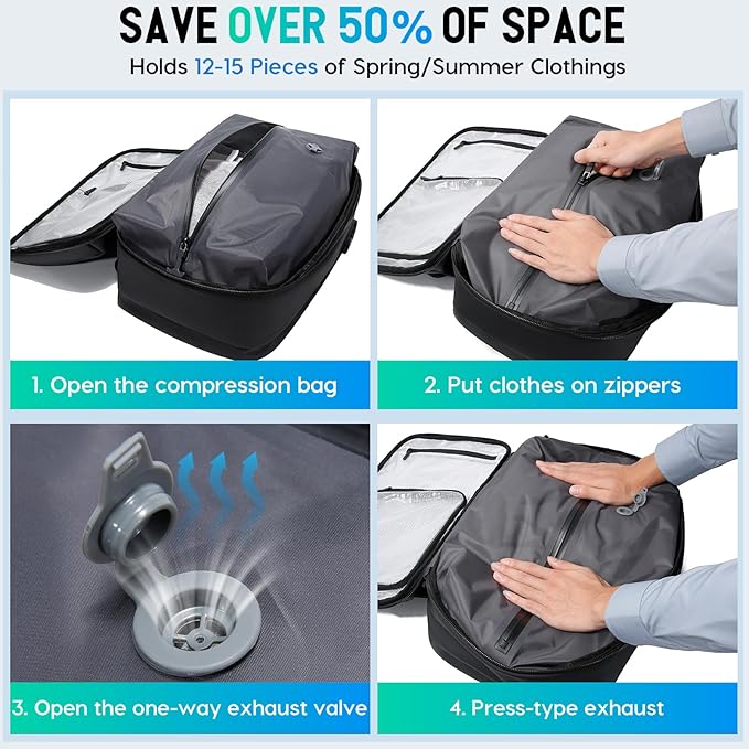 BANGE Travel Backpack with Vacuum Pocket and TSA lock version can hold 15.6 inch Laptop suitable Overnight Flight Approved Anti-theft Bag