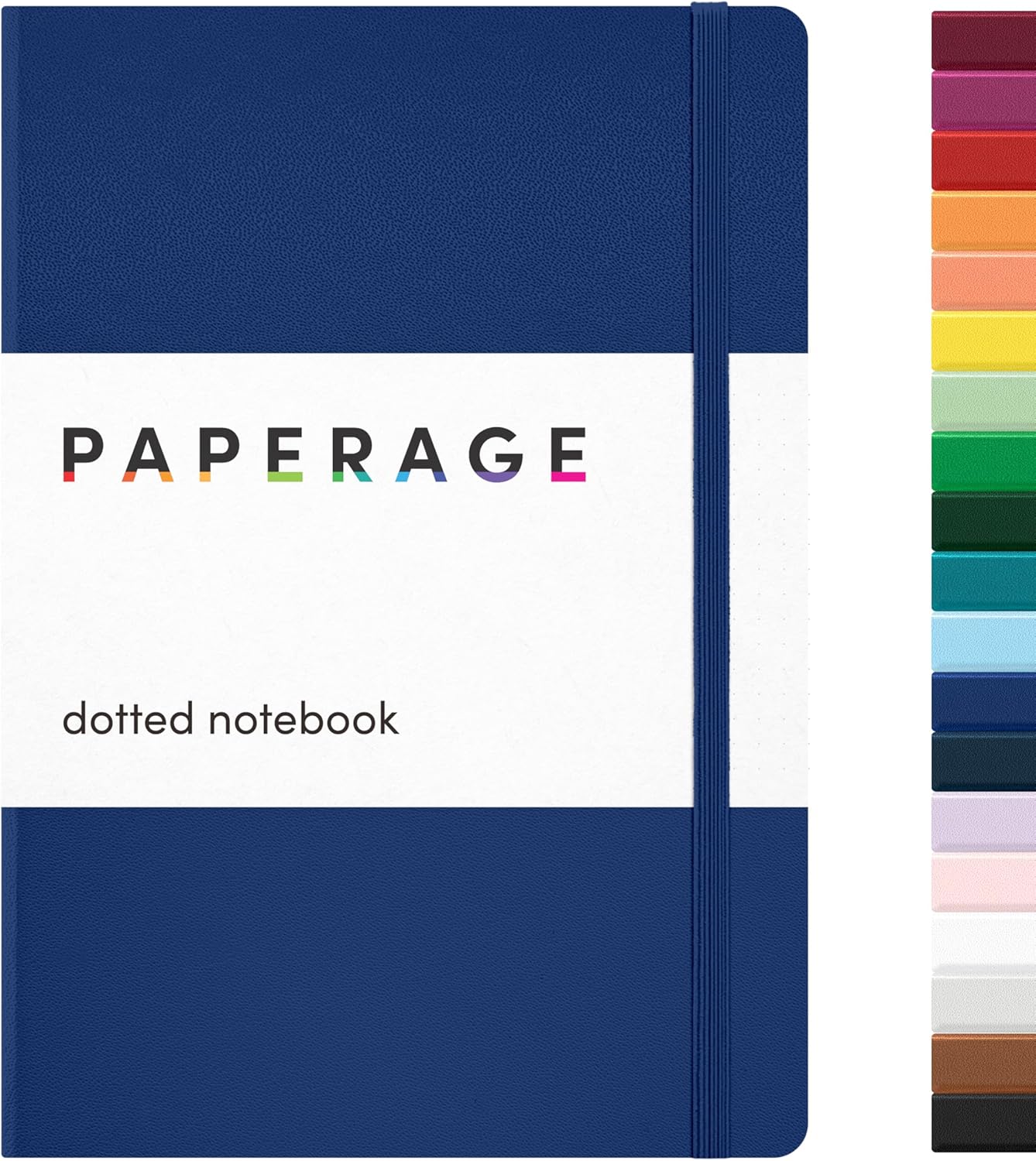 PAPERAGE Dotted Journal Notebook, (Royal Blue), 160 Pages, Medium 5.6 in x 8 in - 100 GSM Thick Paper – Hardcover Journaling Notebook for Work, School & Bullet Journaling