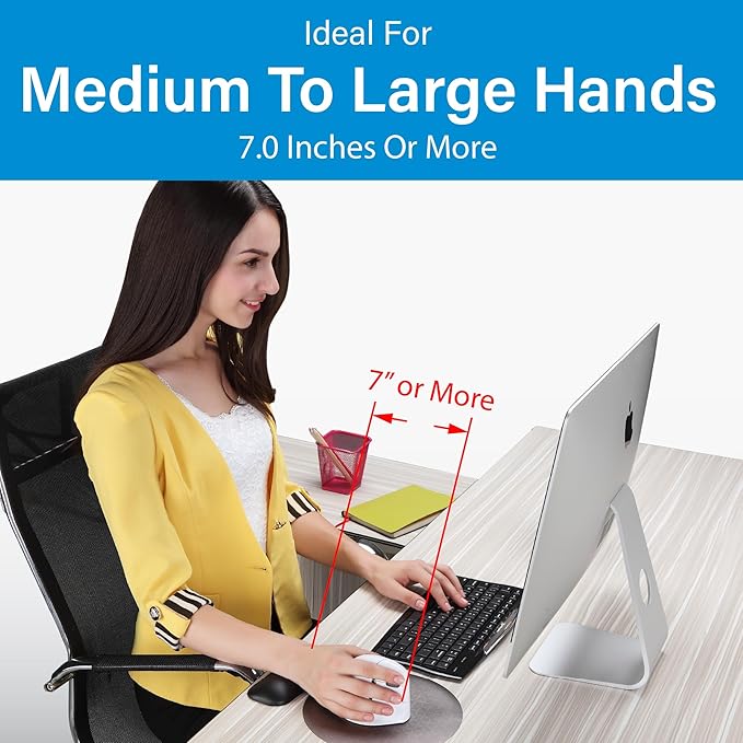 Evoluent – World's Original Vertical Mouse, Wired Ergonomic Mouse for Right Hand, Medium to Large, Helps with Carpal Tunnel and Wrist Strain, Customizable 6 Buttons, 4 Speed Settings, Comfortable Grip