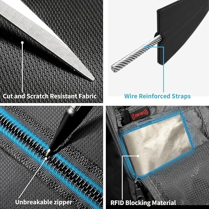 Tzowla 40 Liter Anti Theft with USB Charging Port Laptop Backpack