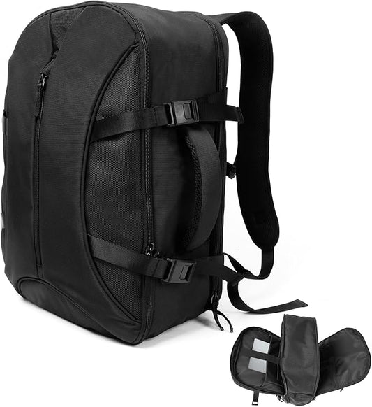 TSA-Friendly Travel Backpack with Laptop Compartment, 30L Carry-On Backpack for Men & Women, 180° Lay-Flat Design, Waterproof & Durable 1000D Oxford, Fits 15.6" Laptop