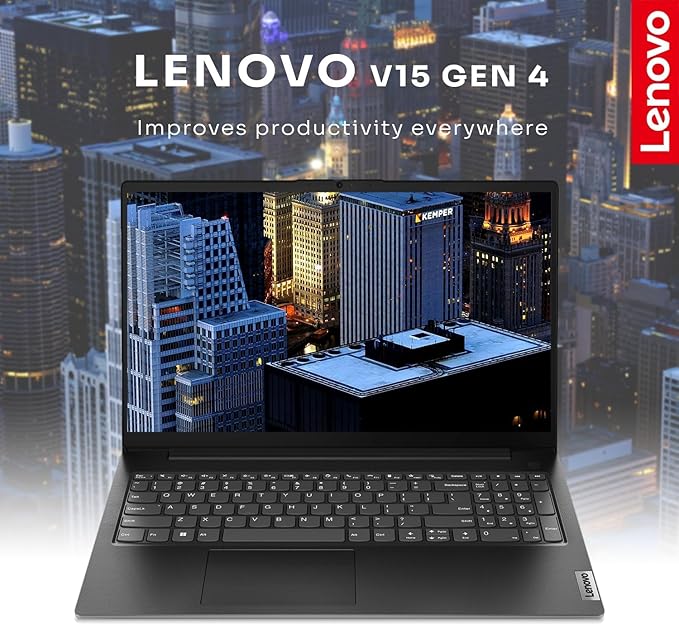 Lenovo V15 Gen 4 Business Laptop, 15.6" FHD Screen, AMD Ryzen 5 5500U, 16GB RAM, 1TB SSD, Webcam, RJ-45, Wi-Fi, Windows 11 Pro, Black, Additional 1 Yr ADP