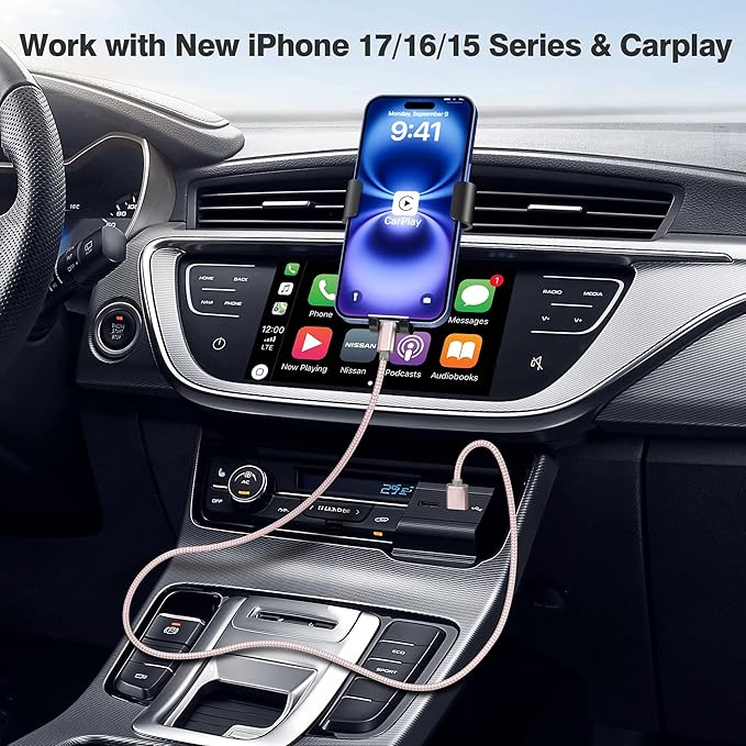 Elebase iPhone 17 16 Pro Max Charging Cable 1.5/3.3/6.6FT 3Pack,USB A to Type C Car Charger Cord,USBC Power Cable for New Apple iPad 10 10th Mini 8 8th 7 7th Air 5 5th 6 6th Airpods 4 4th Generation