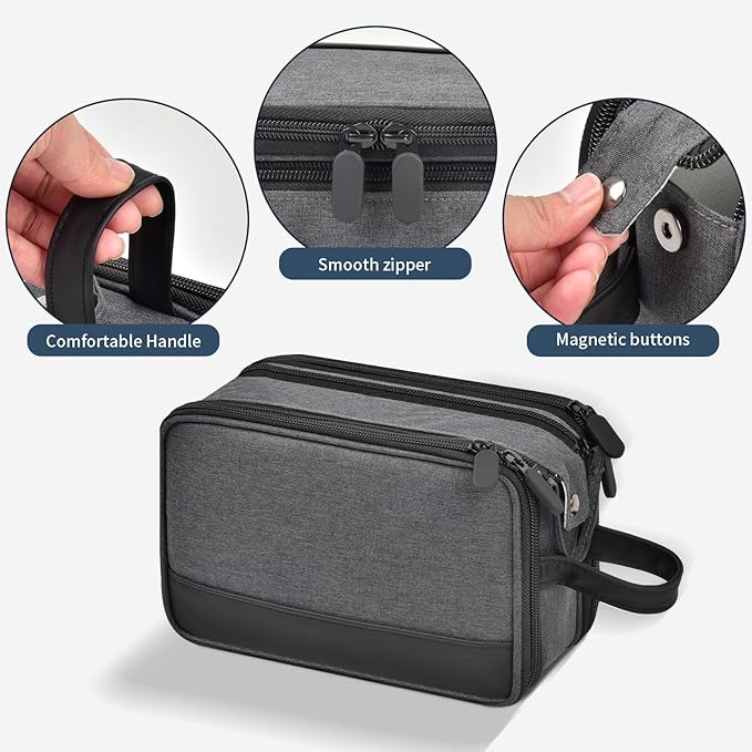 Electronics Organizer, Cable Bag, Travel Essentials Cord Storage Case, Tech Accessories Pouch for Charger, Phone, Power Bank, USB Flash Drive, SD Cards (Box Only)