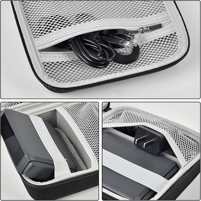 Case Compatible with GL-BE3600/SFT1200/ MT3000/ AXT1800/ MT1300/ A1300 for Glinet Travel Router for Hotel WiFi, Portable Router Storage Holder for Gl.inet Slate 7 Router Accessories(Box Only) - Black