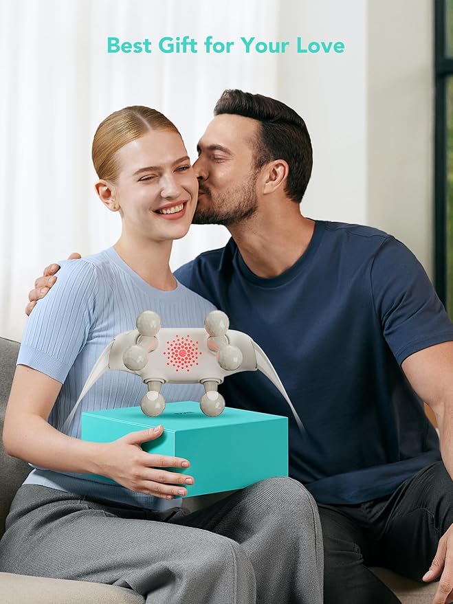 SKG Neck Massager for Pain Relief Deep Tissue 6D Kneading Cordless Shiatsu Neck and Shoulder Massager with Heat Electric Massage Gift Idea H7 Ultra