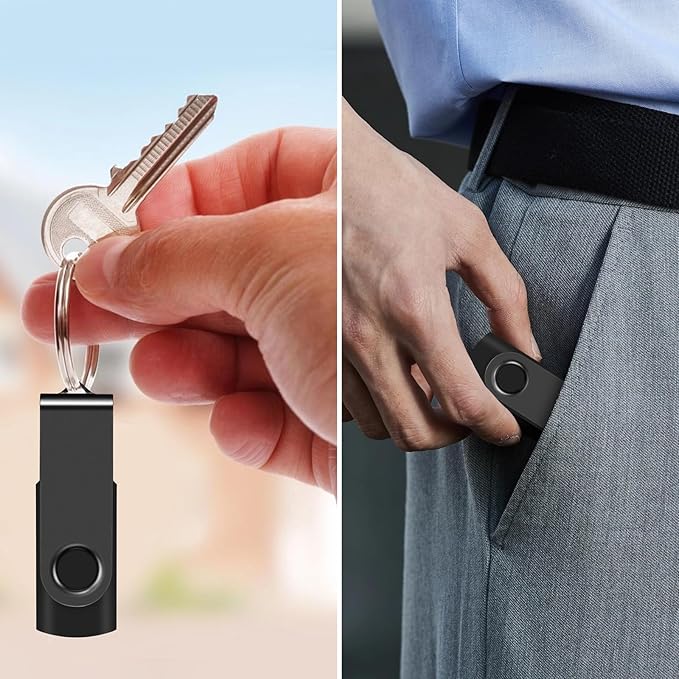 AreTop 8GB USB Flash Drive 20 Pack, Bulk USB 2.0 Thumb Drive Swivel Memory Stick Jump Drives Pen Drives for Storage and Backup (20 Pack 8GB, Black)