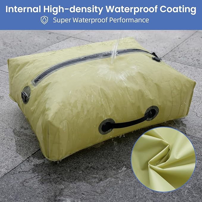 BAGAIL TPU Vacuum Bag for Travel, Reusable Compression Bag with IPX8 Waterproof Zipper, Save Space for Suitcase, Backpack and Carry on (Green, Large, With Pump)