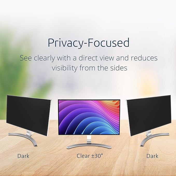 Kensington MagPro 24 Inch Magnetic Computer Privacy Screen for Desktop, Removable 16:10 Computer Privacy Filter, Anti-Glare Blue Ray Reduction, Compatible with Slim Bezel Monitors, K55423WW