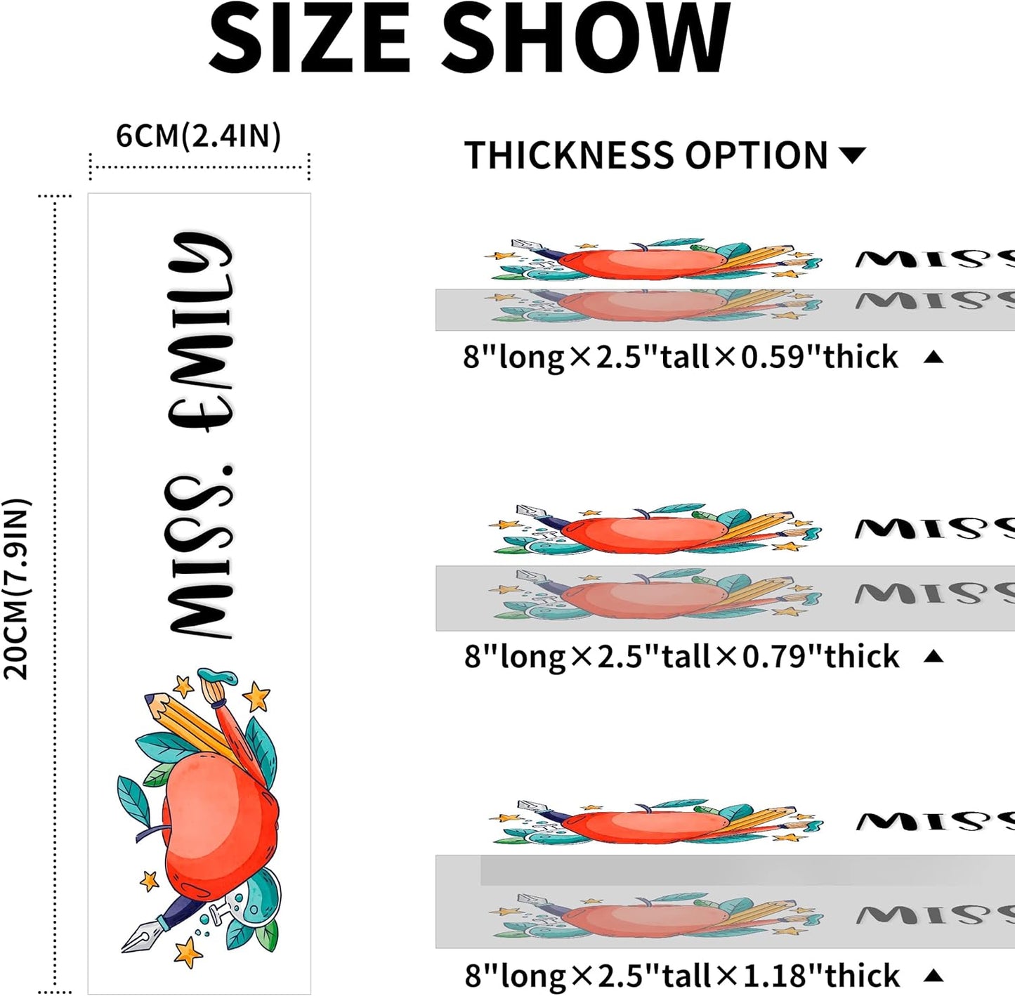 Desk Name Plate Personalized, Premium Clear Teacher Acrylic Desk Name Plate, Personalized Name Plate for Desk, Office Decor for Women or Men Coworkers, Boss, Employee, Teacher