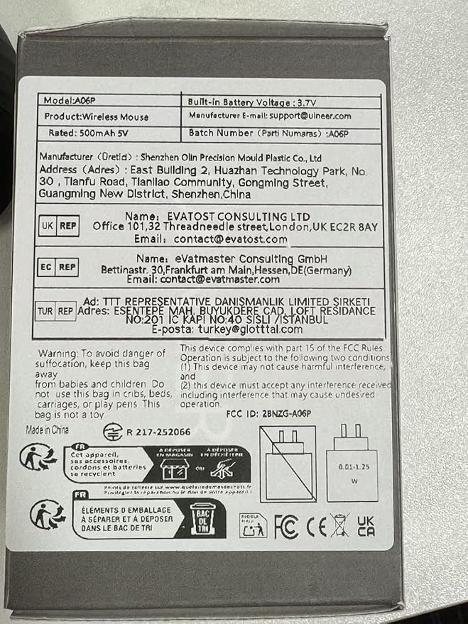 Uineer 2.4G Ergonomic Mouse - Wireless Vertical Computer Mouse with 4 Level Adjustable DPI,Ergonomic Design for S/M Hands, 2.4GHz Wireless Mice for Laptop (Battery Level Visible) ﻿