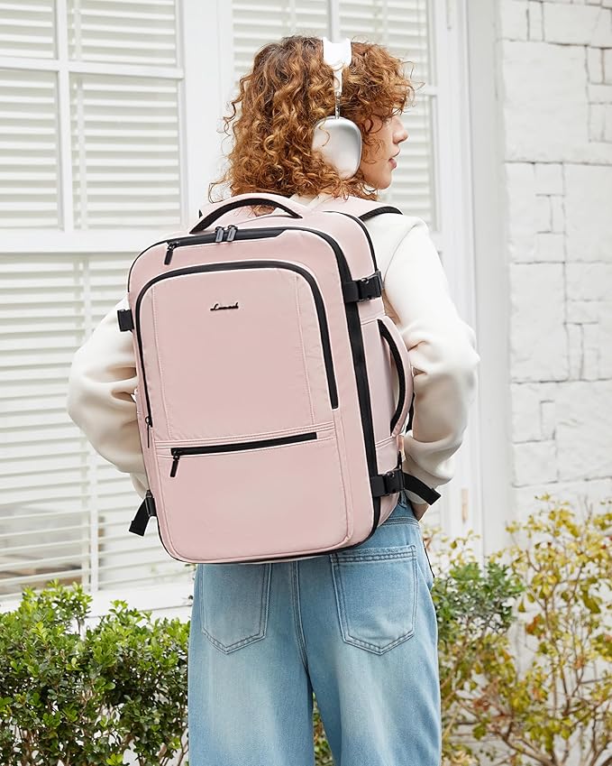 LOVEVOOK Travel Backpack for Women & Men, 60L Large Carry On Backpack Airline Approved, TSA Personal Item Weekender Bag, Water Resistant Laptop Backpacks with 3 Packing Cubes for Travel Essentials