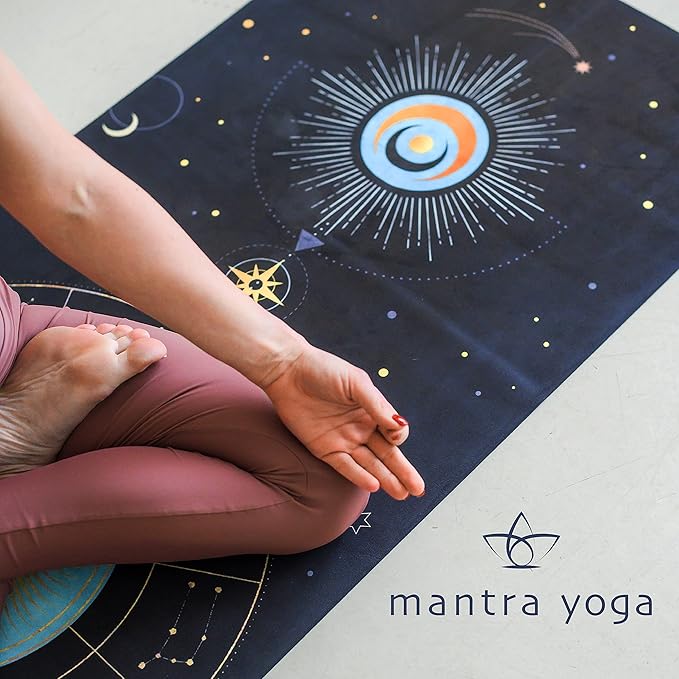 Mantra Yoga Travel PRO 1.5mm - Foldable Fitness & Exercise Mat with Bag | Lightweight, Compact & Eco-Friendly | Non-Slip & Washable | For All Types of Yoga | 72" L x 24" W | 2.6 lbs