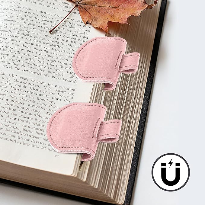 Magnetic Pen Loop Holder, Pencil Holder for Notebooks, Journals, Calendars, PU Leather 3 Pack