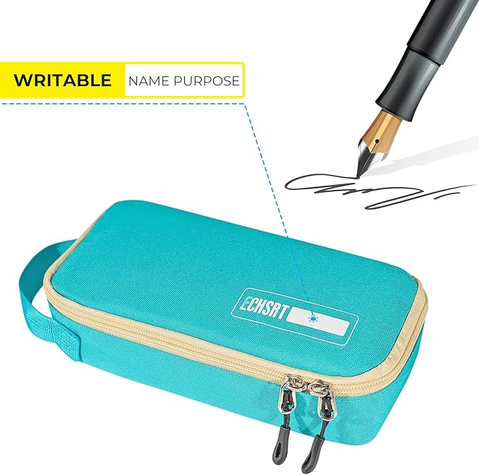 ECHSRT Large Pencil Case, Aesthetic Pen Pouch with Big Capacity, Minimalist Portable Stationery Bag with Handle for Office Organizer Aesthetic Pencil Cases