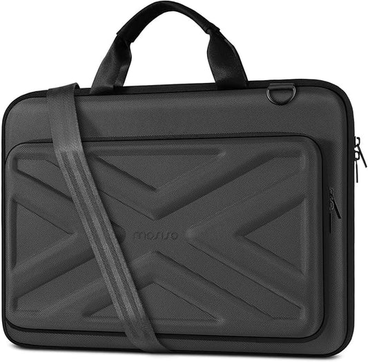 MOSISO Hard Shell Laptop Case for Men Women,15-15.6 inch Computer Bag Compatible with MacBook, HP, Dell, Lenovo, Asus, Notebook,16 inch Laptop Bag with Front Pocket & Shoulder Strap, Slate Gray