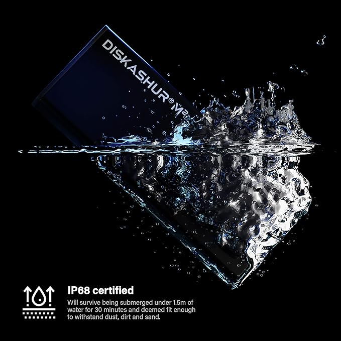 iStorage diskAshur M2 500GB | PIN authenticated, Hardware encrypted USB 3.2 Portable SSD | Ultra-Fast | FIPS Compliant | Rugged & Portable