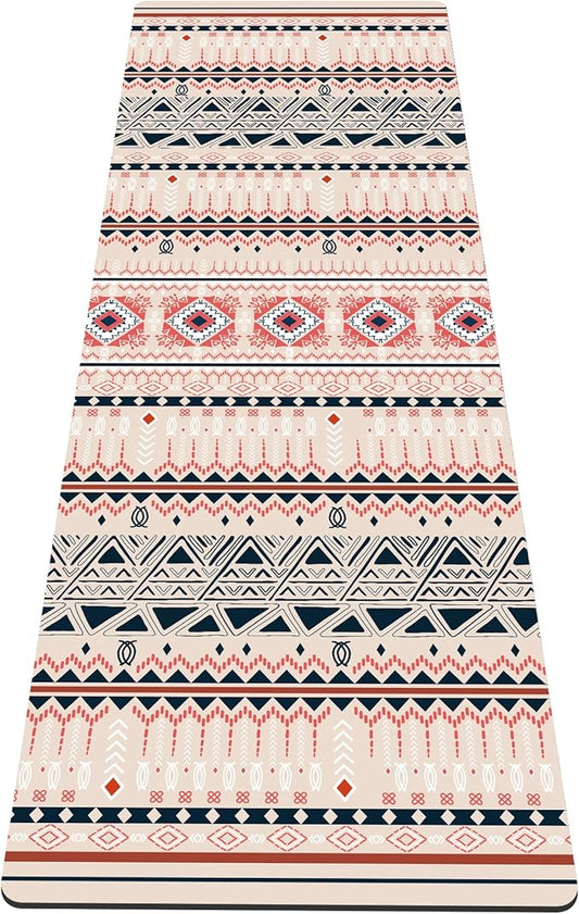 nuveti Yoga Mat Print Extra Thick TPE Non Slip Fitness Exercise Mat with Carrying Bag,72"x24" Extra Thick 6MM Exercise & Workout Mat for Yoga, Pilates Fitness and Floor Exercises