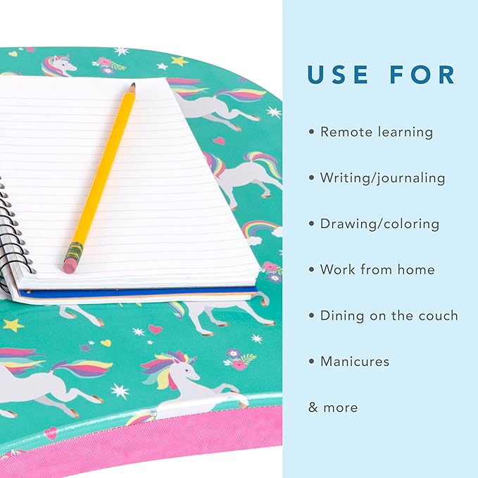 LAPGEAR MyStyle Portable Lap Desk with Cushion - Unicorn - Fits up to 15.6 Inch Laptops - Style No. 45357