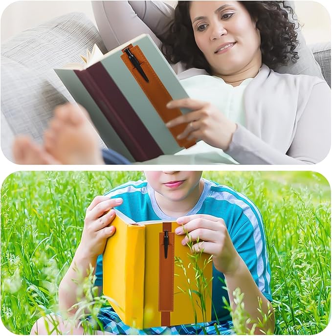 6 Pcs Adjustable Pen Holder Elastic Band Pencil Pouch Colorful PU Leather Pen Sleeve Journal Pencil Holder for Planners Notebook Binders and Books