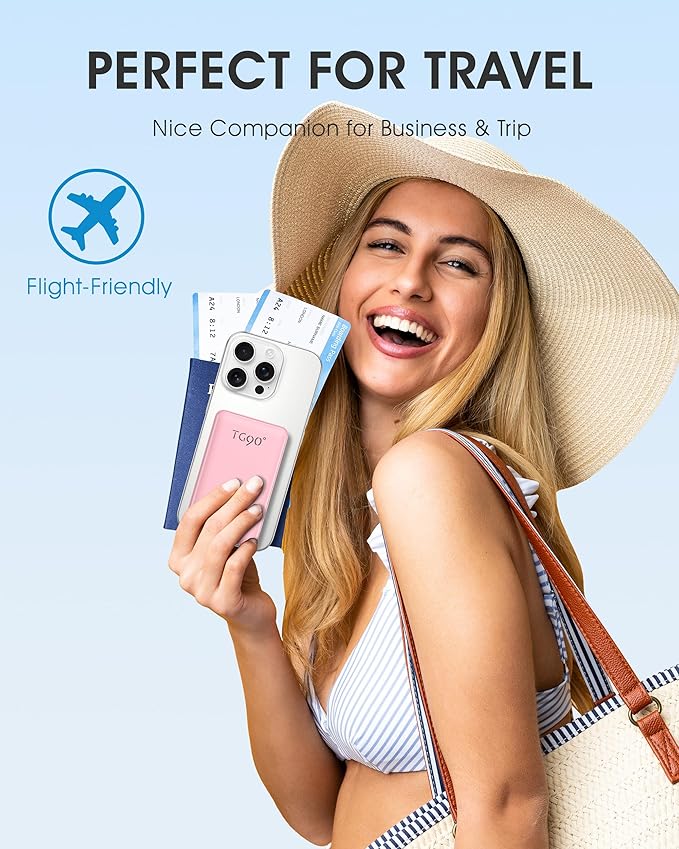 TG90° Portable Charger Power Bank, Ultra Small 5000mAh Battery Pack with Built-in Foldable AC Wall Plug and Cables, USB C Cell Phone External Battery Charger Compatible with iPhone and Android Devices