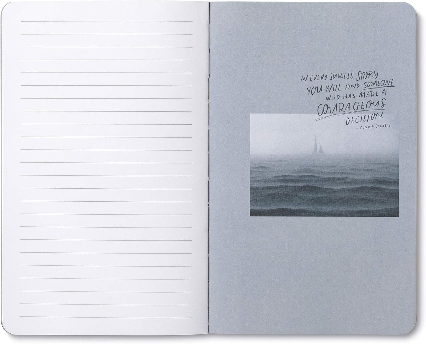 Compendium Softcover Journal - All serious daring starts from within. – A Write Now Journal with 128 Lined Pages, 5″W x 8″H