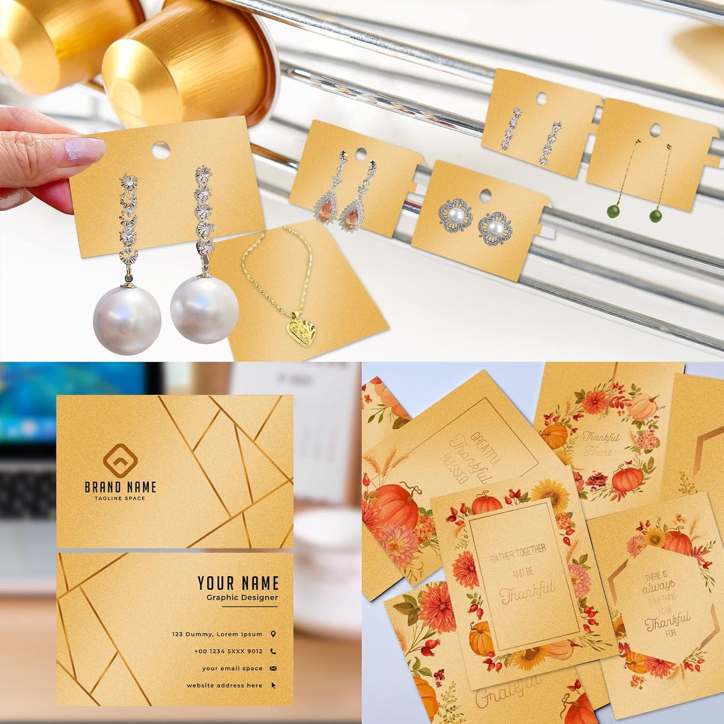 100 Sheets Gold Shimmer Cardstock 8.5 x 11 Metallic Paper, Goefun 80lb Card Stock Pearlescent Paper for Invitations, Birthday, Anniversaries, Card Making