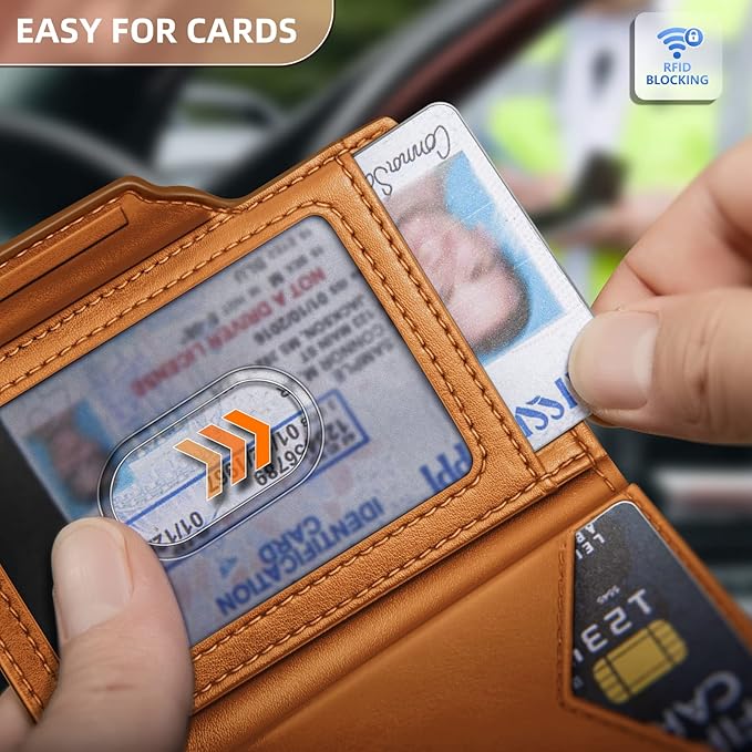 BULLIANT Men Airtag Wallet,Slim Front Pocket Wallet Money Clip for Men Gift 3.8"x2.7",Pop-up Access