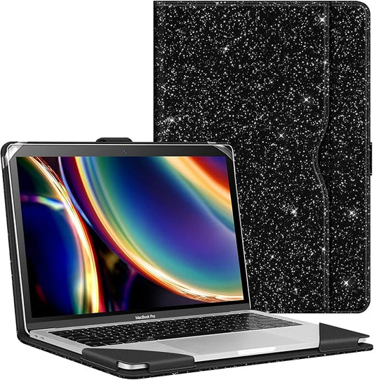 Fintie Sleeve Case Cover for MacBook Air 13.6 A3240 A3113 A2681 M4 M3 M2, Air 13 A2337 (M1) / A2179 / A1932, MacBook Pro 13 A2338 (M2 M1) / A2251 / A2289 / A2159 / A1989 / A1706 / A1708, GlitterBlack