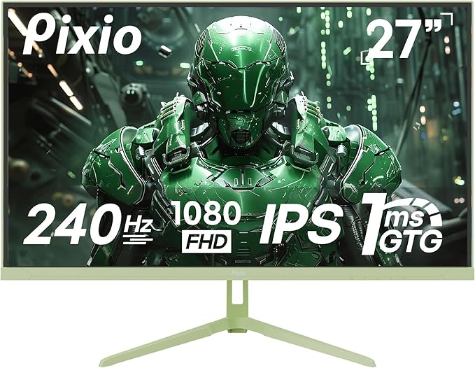 Pixio PX279 Wave Mint Green 27 inch 240Hz Refresh Rate FHD 1080p Resolution Fast IPS Panel 1ms GTG Resonse Time Gaming Monitor with Adaptive Sync