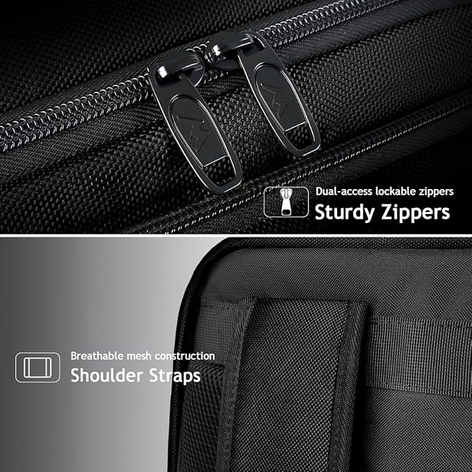 MATEIN Carry on Backpack, Flight Approved Travel Backpack with USB Port, TSA Personal Item Travel Bag fits 17" Laptop, Large Water Resistant Luggage Overnight Weekender Bag for Men & Women, Black