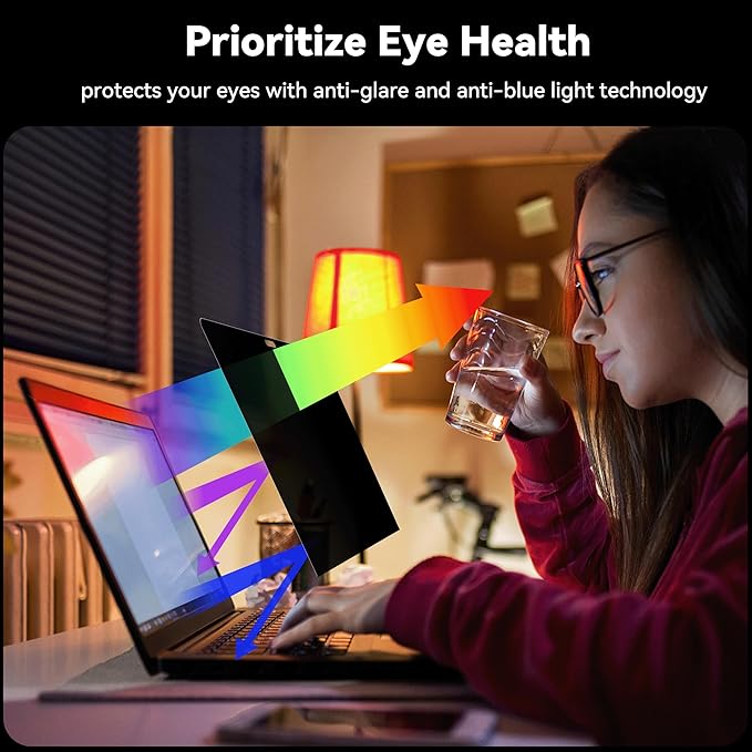 360°Privacy Screen MacBook Pro 13 inch (2016, 2017, 2018, 2019, 2020, 2021, 2022, M1, M2) & MacBook Air 13" (2018-2021, M1),Matte Anti Glare Blue Light 13 In Mac Scratch Resistant Laptop Screen Protector Filter