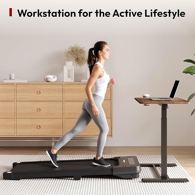 SANODESK Medical Adjustable Overbed Bedside Table with Hidden Casters, Pneumatic Mobile Laptop Computer Standing Desk Cart with Tray, Hospital and Home Use(27.6" W x 15.7" D, Walnut)