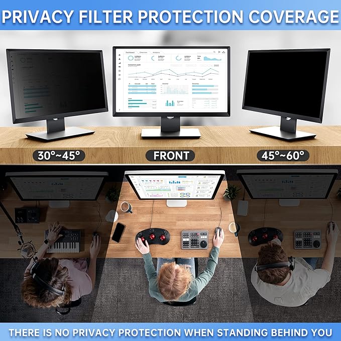 Privacy Screen Filter for 23 inch Widescreen Monitors - Computer Monitor Privacy Screen (16:9 20.04'x11.26')