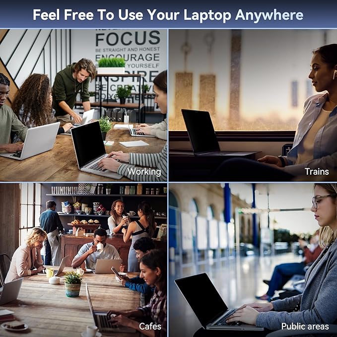 Magnetic Privacy Screen Protector Compatible With MacBook Pro 14 Inch (2021-2024, M1, M2), Removable Anti Spy Blue Light Glare Shield, Laptop Privacy Filter for Mac Pro 14in (A2918/A2992/A2442/A2779)