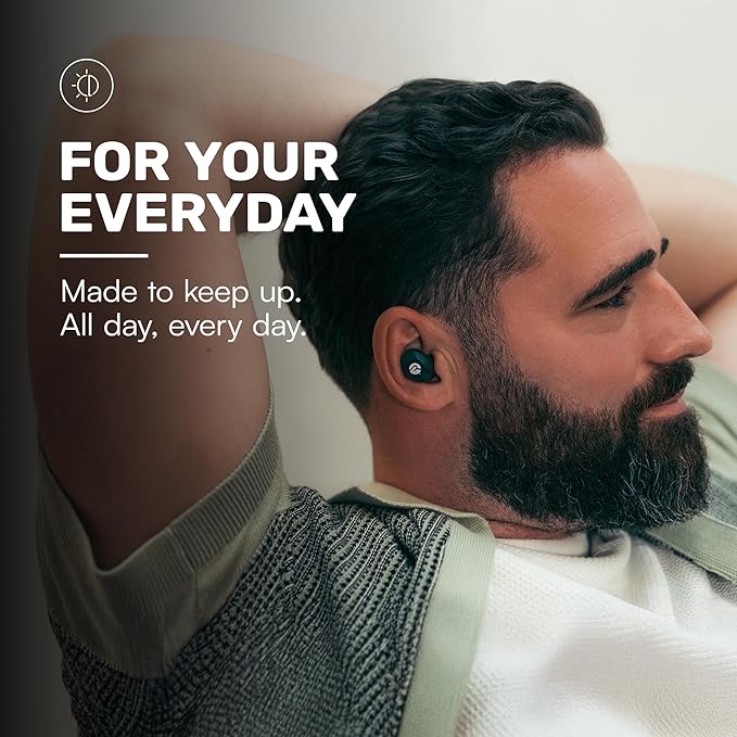 Raycon Everyday Earbuds Classic Bluetooth Wireless with Microphone - Stereo Sound, Active Noise Canceling, in-Ear Bluetooth Headset True Wireless Earbuds 32 Hours Playtime (Blue)