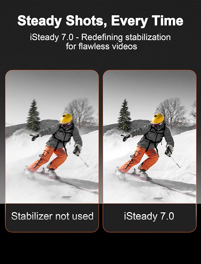 hohem iSteady M6 Kit Gimbal Stabilizer for Smartphone, 3-Axis Phone Gimbal with AI Tracking, Magnetic Fill Light, 18H Long Lasting Battery Stabilizer for iPhone & Android, Ideal for Video Recording