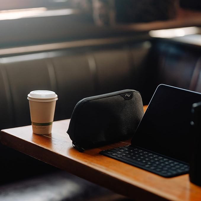 Peak Design Small Tech Pouch, Sage, Electronics Organizer for Travel or Everyday Carry, Origami-Style Storage, Cable Pass-Through, Weatherproof Recycled Nylon, Gear Carry Bag for Men and Women