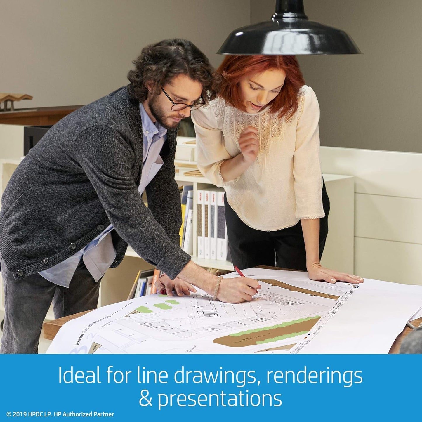 HP DesignJet Studio Large Format 24-inch Wireless Plotter Printer, Includes 3-Year Onsite Warranty Support (5HB12H)