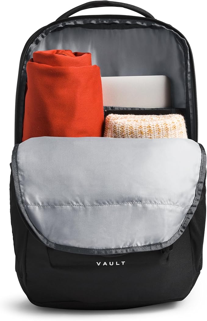 THE NORTH FACE Vault Everyday Laptop Backpack | Commuter Travel Bag with Water-Repellent Finish, Spacious Main Compartment, TNF Black-NPF, One Size