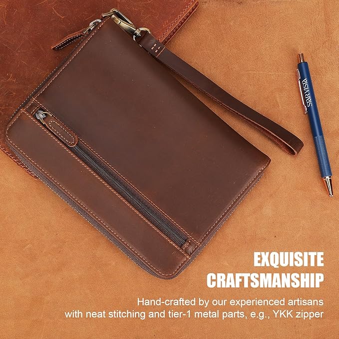 STAR VISTA Lorenzo Full Grain Leather Family Passport Wallet for 4, Large Travel Document Organizer for Exquisite Voyagers, Multi-Currency Compartments, RFID Blocking, AirTag Track, Espresso Brown