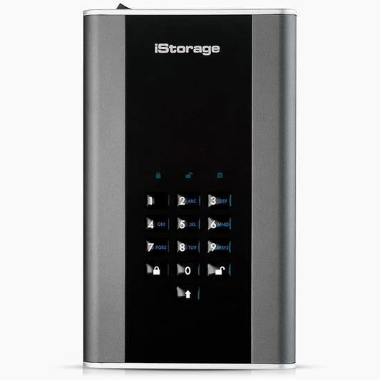 iStorage diskAshur DT2 256-bit 3TB | FIPS Level 3 Certified | Secure encrypted Desktop Hard Drive | Password Protected