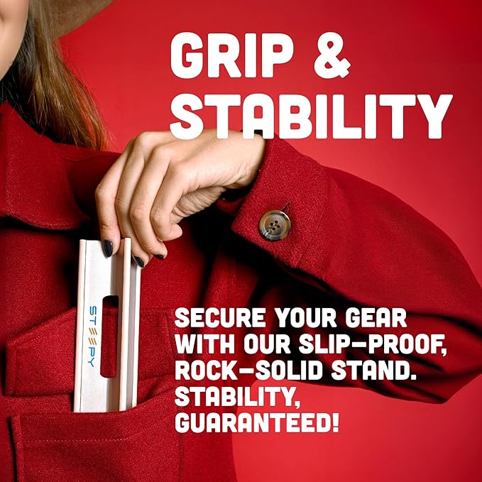 Steepy Portable Laptop Riser - 3 Height Adjustable Stand for Desk