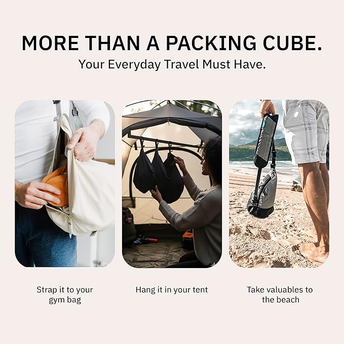trtl Packing Pods, Sea Foam - Packing Cubes for Travel - Organizer Bags for Luggage to Maximize Space in Suitcase - Travel Packing Organizers - Includes Carry Strap - Comes with 3 Cube Sizes - 3 Pack