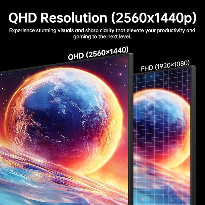 KTC 32 Inch 2K Computer Monitor, IPS 1440p Monitor with Ultra-Thin Bezels, HDR10, Freesync/G-sync, HDMI/DP Ports, Tilt Adjustable, Eyecare, Ideal for Business, Office, and Casual Gaming