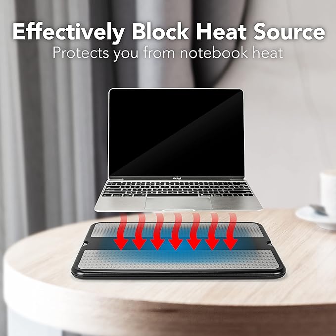 EHO Laptop Lap Desk, Portable Lapdesk with Smooth Surface and Mouse Pad, Lightweight Bed Tray for Laptop or Tablet, Ergonomic Lap Table for Home, Office, Travel, and Students