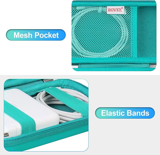 BOVKE Travel Cable Organizer Hard Protective Case