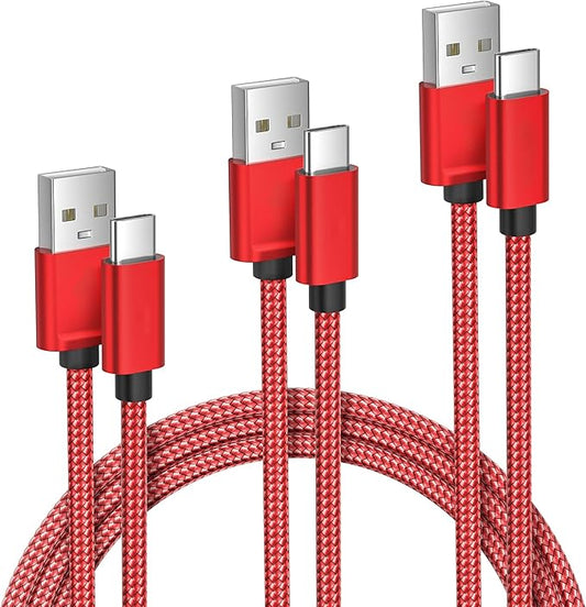 Elebase for Google Pixel 10 USB C Car Charger Cable 3 Pack 1.5/3.3/6.6FT,USBC Charging Cord for Pixel 9 XL Fold 8A,Moto Razr 50 60 Pro Ultra,Amazon Fire Max 11 Kindle Paperwhite 5 Kids,Nintendo Switch