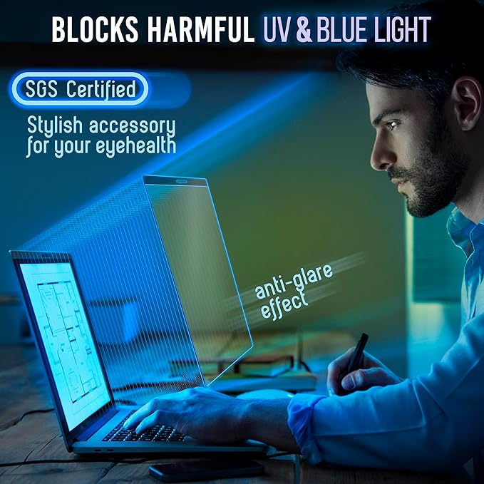 VINTEZ Magnetic Blue Light Screen Protector Compatible With MacBook Air 13" 2018, 2019, 2020, 2021, M1 Anti Blue Light Blocking Filter for Laptop