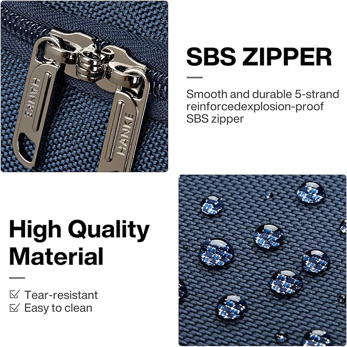 Hanke Large Expandable checked Luggage Suitcases with Wheels Foldable Duffle Bag for Travel suitcase for Women Men Garment Bag（Blue）